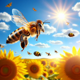 Biene im Sommerurlaub